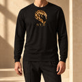 Black SYB Icon Long Sleeve styled in a limestone atelier